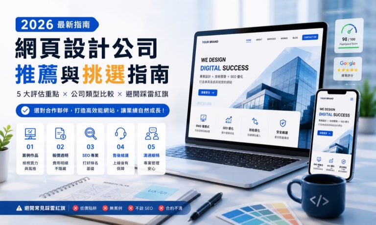 網頁設計公司推薦與挑選指南